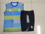 Real Madrid Green Blue Stripe Vest - 图片 9