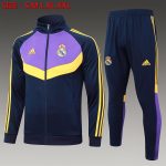 Real Madrid 24/25 Long Zipper Jacket in Royal Blue and Purple