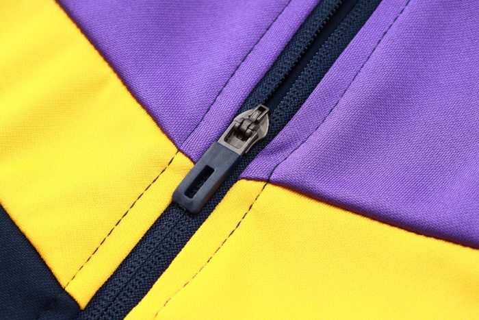 Real Madrid 24/25 Long Zipper Jacket in Royal Blue and Purple - 图片 6