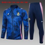 Real Madrid 24/25 Long Zipper Jacket Kids Blue - 图片 2