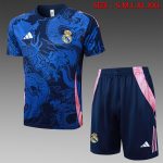 Real Madrid 24-25 Short Sleeve Training Suit Blue