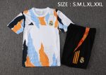 Real Madrid 24-25 Short Sleeve Blue Yellow White Splatter Training T-Shirt - 图片 2