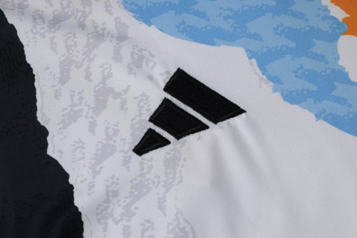 Real Madrid 24-25 Short Sleeve Blue Yellow White Splatter Training T-Shirt - 图片 4