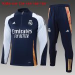 Real Madrid 24-25 Semi-Zip Jacket Kids (Light Blue)