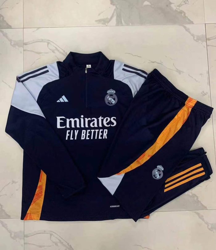 Real Madrid 24-25 Semi-Zip Jacket Kids (Light Blue) - 图片 3