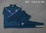 Real Madrid 23-24 Round Neck Long Sleeve Training Top in Royal Blue - 图片 2