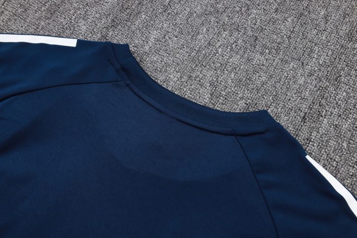 Real Madrid Short Sleeve Training Suit - Blue (White Trim) - 图片 5