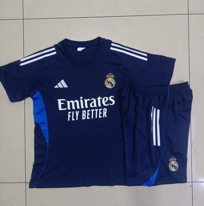Real Madrid Short Sleeve Training Suit - Blue (White Trim) - 图片 9