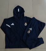 Real Madrid Blue Long Zip Jacket with Hood - 图片 9
