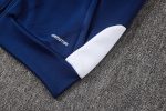 Real Madrid 26/27 Long Zipper Jacket Navy Blue with White Sleeves - 图片 5