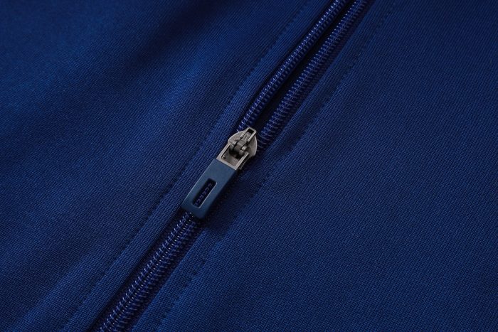 Real Madrid 26/27 Long Zipper Jacket Navy Blue with White Sleeves - 图片 6