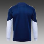 Real Madrid 26/27 Long Zipper Jacket Navy Blue with White Sleeves - 图片 8