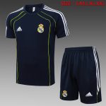 Real Madrid Short Sleeve Training Top in Turquoise with Green Trim