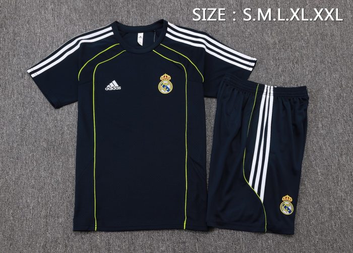 Real Madrid Short Sleeve Training Top in Turquoise with Green Trim - 图片 2
