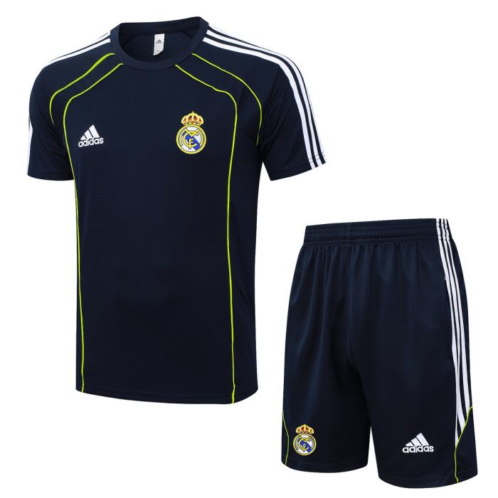 Real Madrid Short Sleeve Training Top in Turquoise with Green Trim - 图片 8