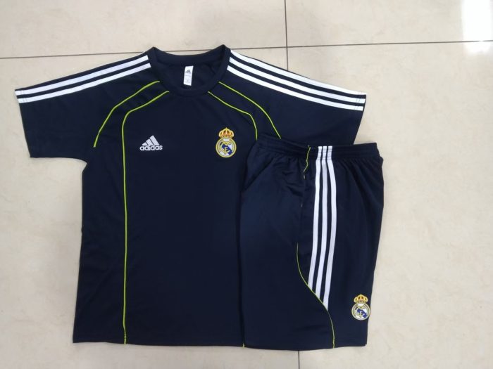 Real Madrid Short Sleeve Training Top in Turquoise with Green Trim - 图片 9