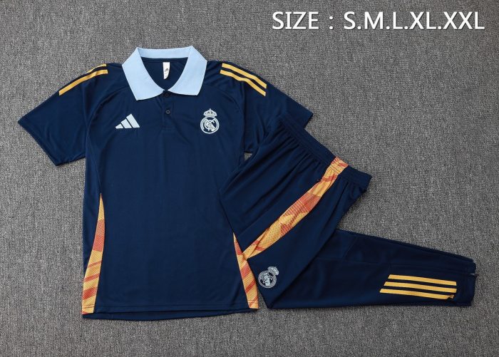 Real Madrid 24/25 Polo Shirt Light Blue - 图片 2