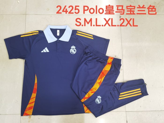 Real Madrid 24/25 Polo Shirt Light Blue - 图片 9