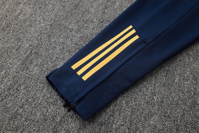 Real Madrid 24/25 Long Zipper Jacket Navy Blue - 图片 2
