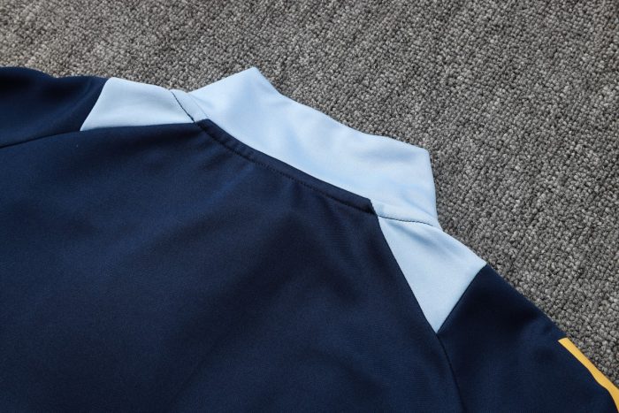 Real Madrid 24/25 Long Zipper Jacket Navy Blue - 图片 5