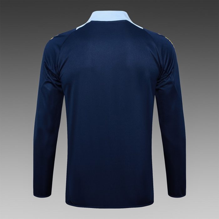 Real Madrid 24/25 Long Zipper Jacket Navy Blue - 图片 8