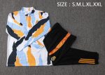 Real Madrid 24-25 Half-Zip Jacket Blue White Yellow Splatter - 图片 2