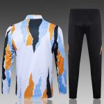 Real Madrid 24-25 Half-Zip Jacket Blue White Yellow Splatter - 图片 6