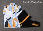 Real Madrid 24/25 Blue White Yellow Splatter Long Zip Jacket - 图片 2