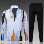 Real Madrid 24/25 Blue White Yellow Splatter Long Zip Jacket - 图片 6