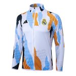 Real Madrid 24/25 Blue White Yellow Splatter Long Zip Jacket - 图片 8