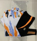 Real Madrid 24/25 Blue White Yellow Splatter Long Zip Jacket - 图片 9