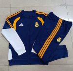 Real Madrid Children's Long Sleeve Training Suit (Royal Blue, White Sleeves) - 图片 3