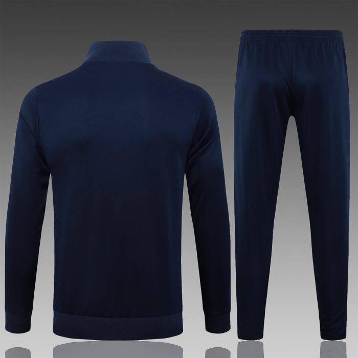 Real Madrid 24/25 Long Zip Jacket in Royal Blue with White Trim - 图片 2