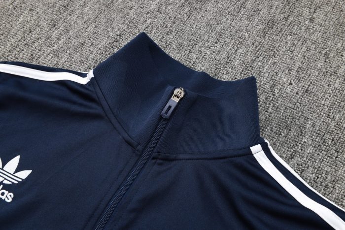 Real Madrid 24/25 Long Zip Jacket in Royal Blue with White Trim - 图片 8
