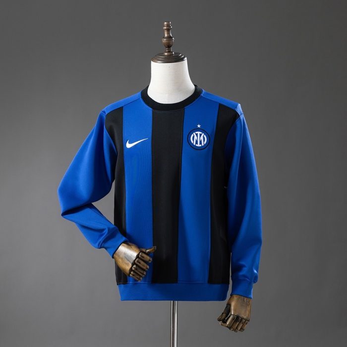 Inter Milan 25/26 Long-sleeved Sweatshirt - Dark Blue & Black - 图片 2