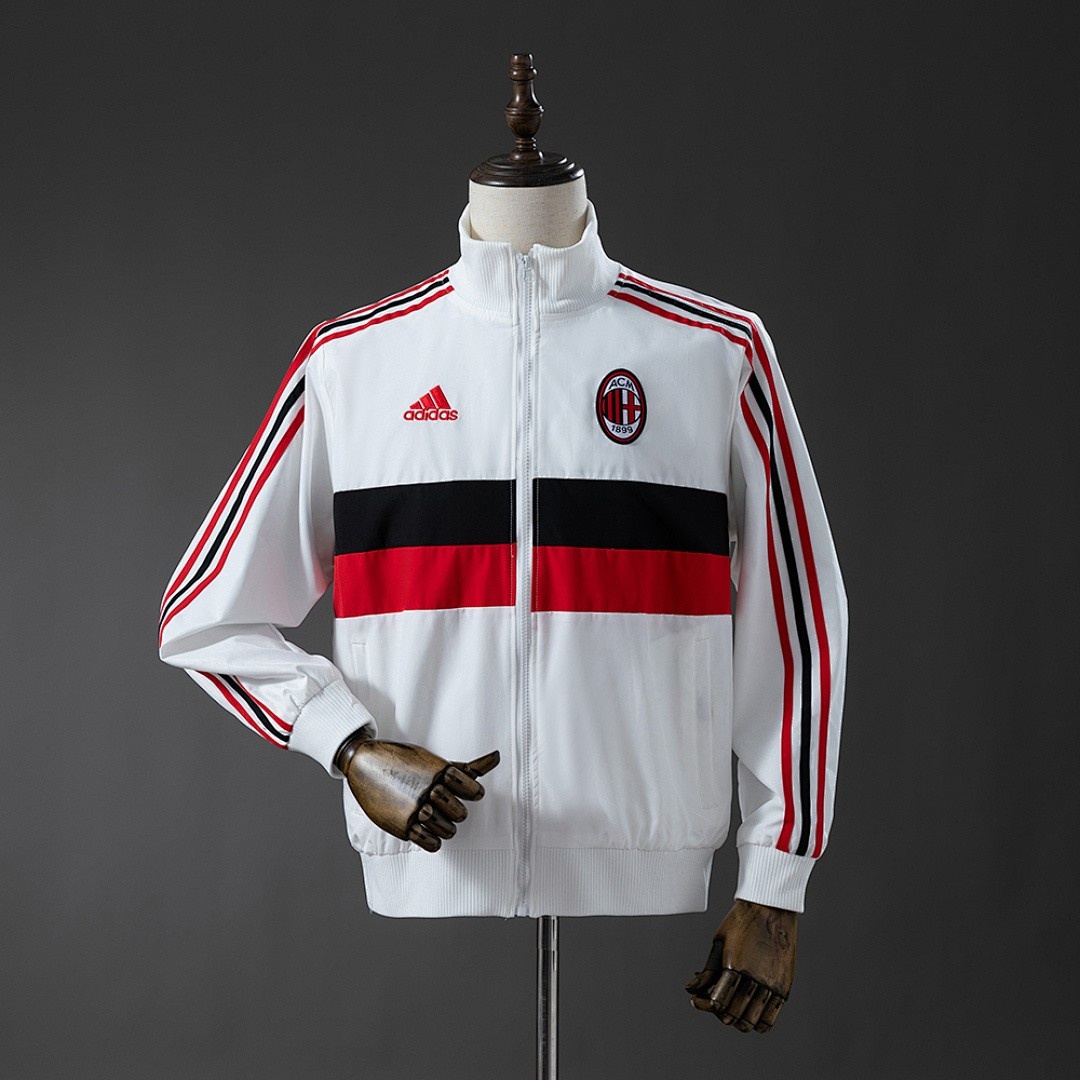 JER-5599_1 AC Milan Windbreaker - White - 图片 1