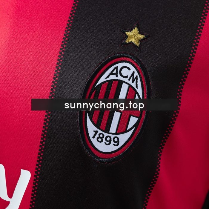 AC Milan 2010/2011 Home Long Sleeve Retro Jersey - 图片 5