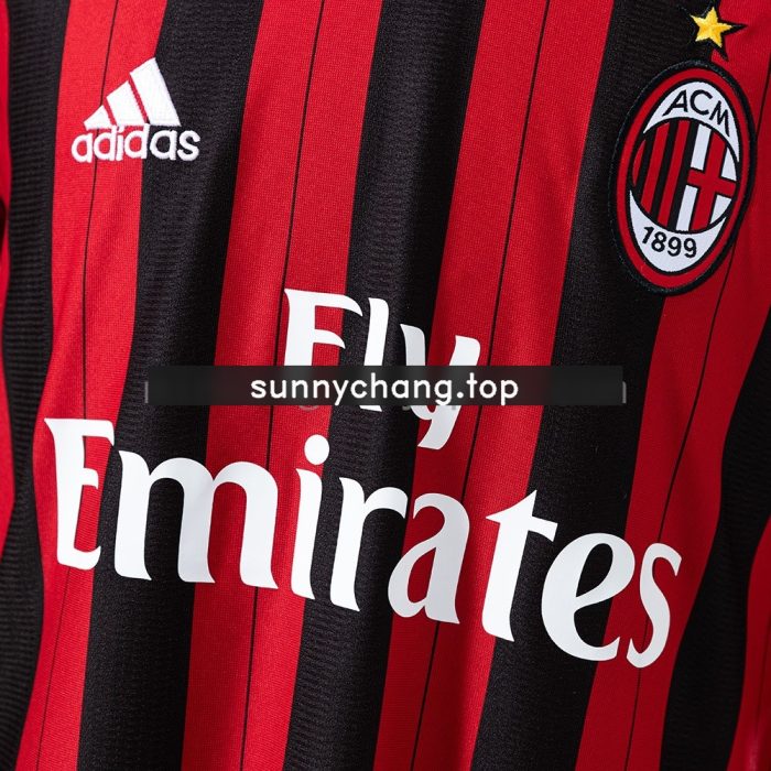 AC Milan 2013/14 Home Retro Long Sleeve Jersey - 图片 5