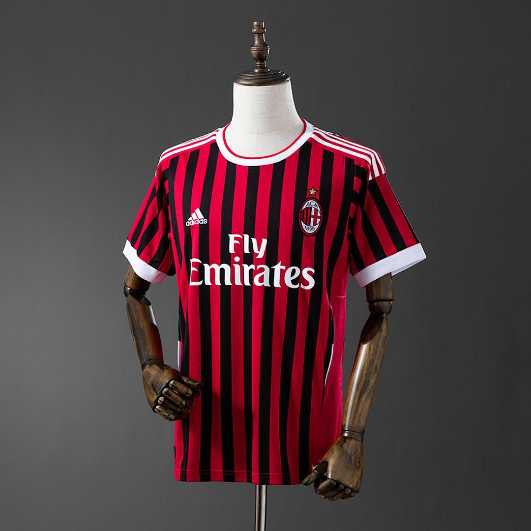 JER-5661_1 AC Milan 2011/12 Home Retro Shirt - 图片 1