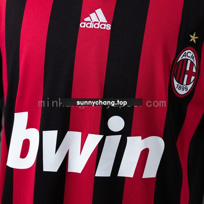 AC Milan 09/10 Home Retro Long Sleeve Jersey - 图片 5