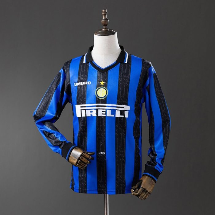 Inter Milan 1997-1998 Home Long Sleeve Retro Jersey - 图片 8