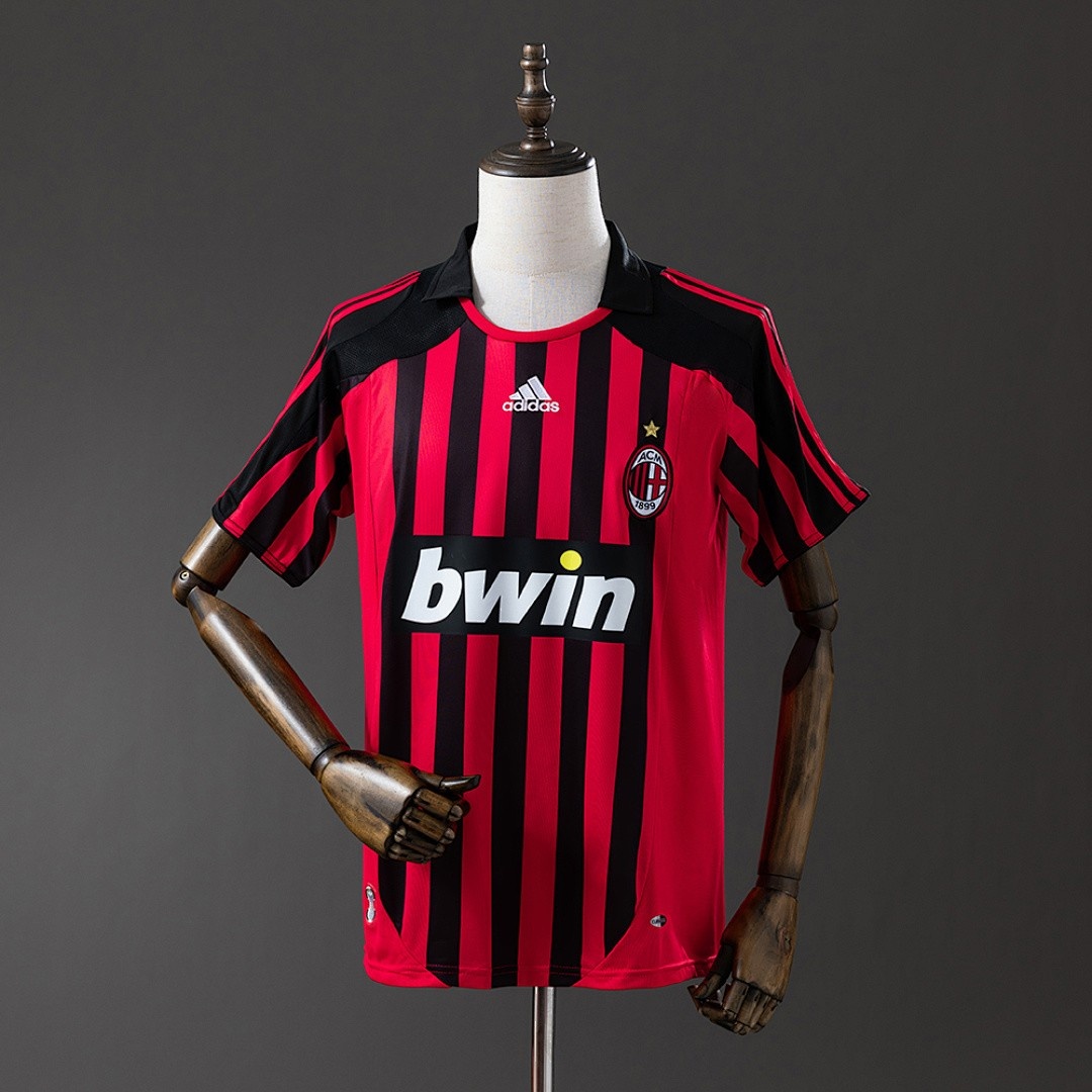 JER-5722_1 AC Milan 2007/2008 Home Retro Shirt - 图片 1