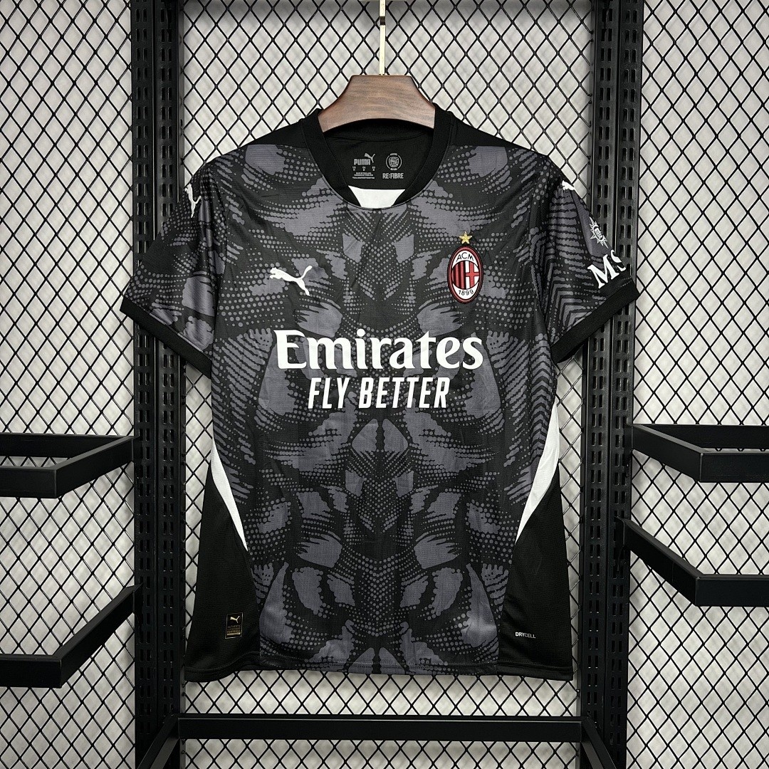JER-5734_1 AC Milan 2024/25 Goalkeeper Jersey Black - 图片 1