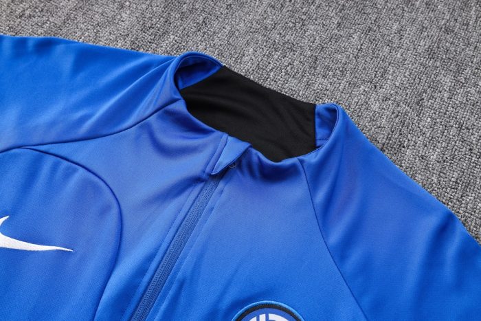 Inter Milan 22/23 Long Zip Jacket Colorful Blue - 图片 7