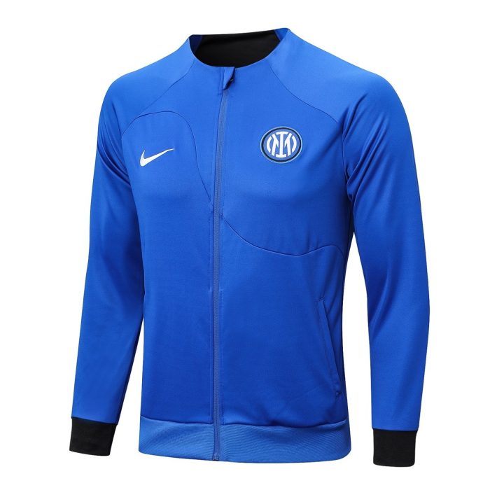 Inter Milan 22/23 Long Zip Jacket Colorful Blue - 图片 8