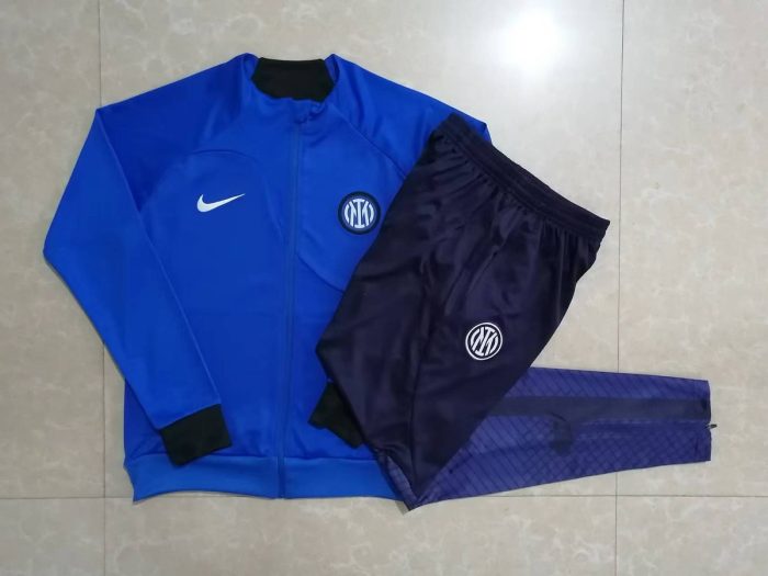 Inter Milan 22/23 Long Zip Jacket Colorful Blue - 图片 9