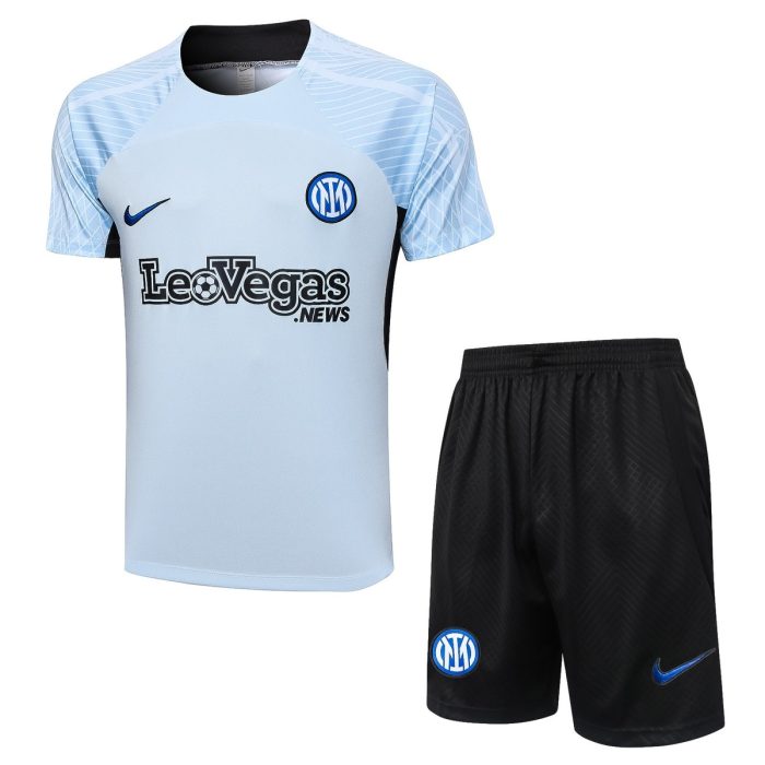 Inter Milan 23-24 Light Gray Short Sleeve Training Suit - 图片 4