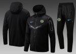 Inter Milan 22-23 Black Long Zip Jacket with Hood