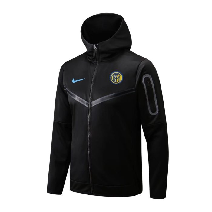 Inter Milan 22-23 Black Long Zip Jacket with Hood - 图片 8