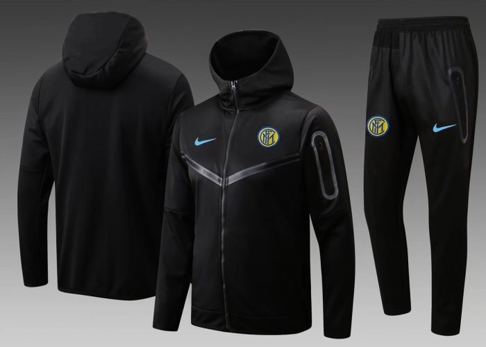 Inter Milan 22-23 Black Long Zip Jacket with Hood - 图片 9